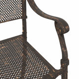 vidaXL Garden Chair 2 pcs Bronze 55 x 55 x 92.5cm Aluminium