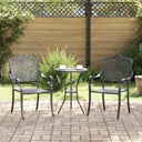 vidaXL Garden Chair 2 pcs Bronze 55 x 55 x 92.5cm Aluminium