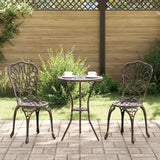 vidaXL Tuin Bistro Set 3 pcs Brons Aluminium