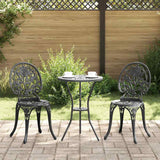 vidaXL Tuin Bistro Set 3 pcs Brons Aluminium