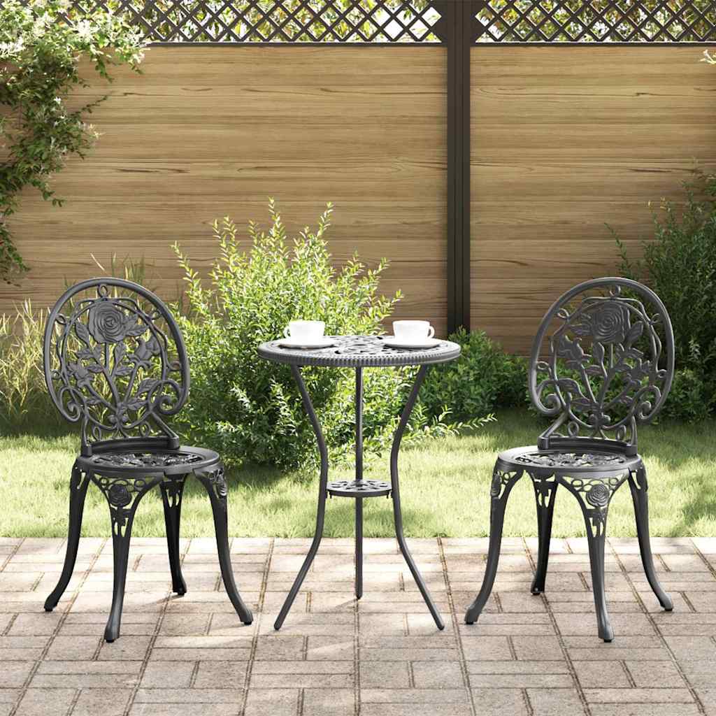 vidaXL Tuin Bistro Set 3 pcs Brons Aluminium