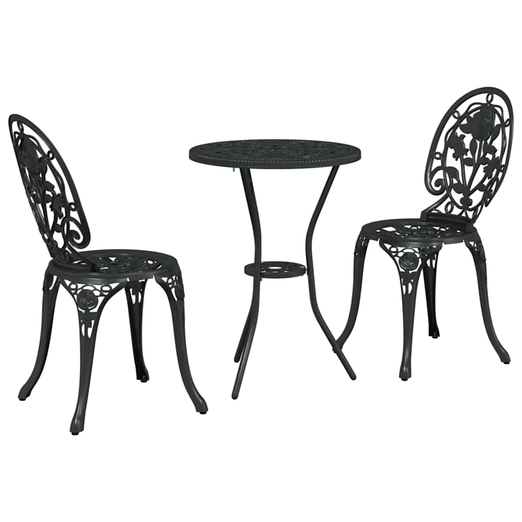 vidaXL Tuin Bistro Set 3 pcs Brons Aluminium