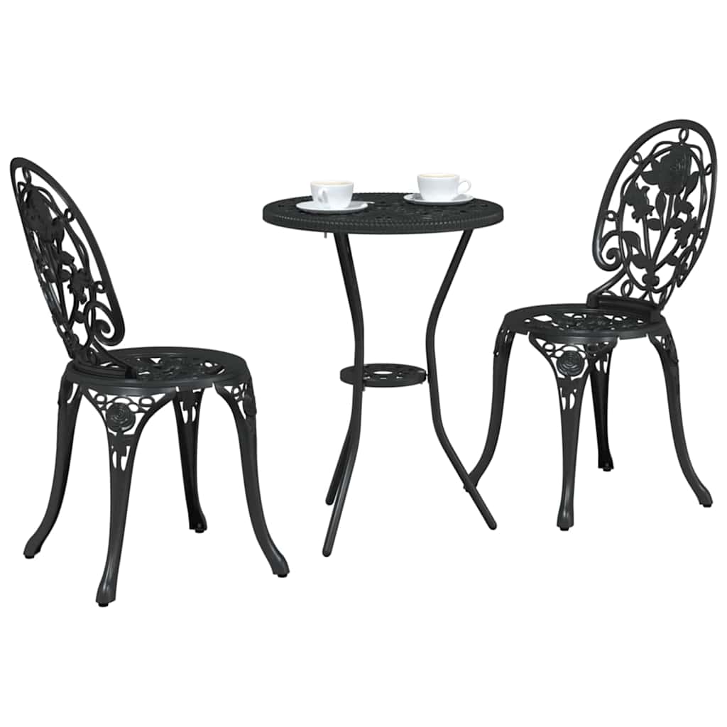 vidaXL Tuin Bistro Set 3 pcs Brons Aluminium