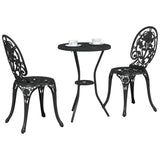 vidaXL Tuin Bistro Set 3 pcs Brons Aluminium