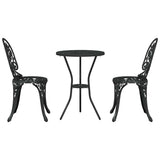 vidaXL Tuin Bistro Set 3 pcs Brons Aluminium