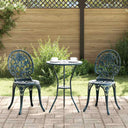 vidaXL Tuin Bistro Set 3 pcs Brons Aluminium