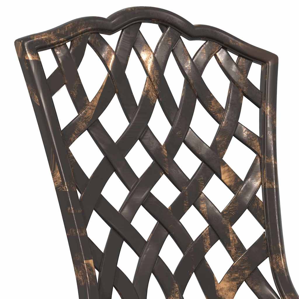 vidaXL Tuin Bistro Set 3 pcs Brons Aluminium
