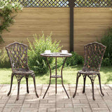 vidaXL Tuinstoel 2 pcs Brons 39 x 40 x 87cm Aluminium