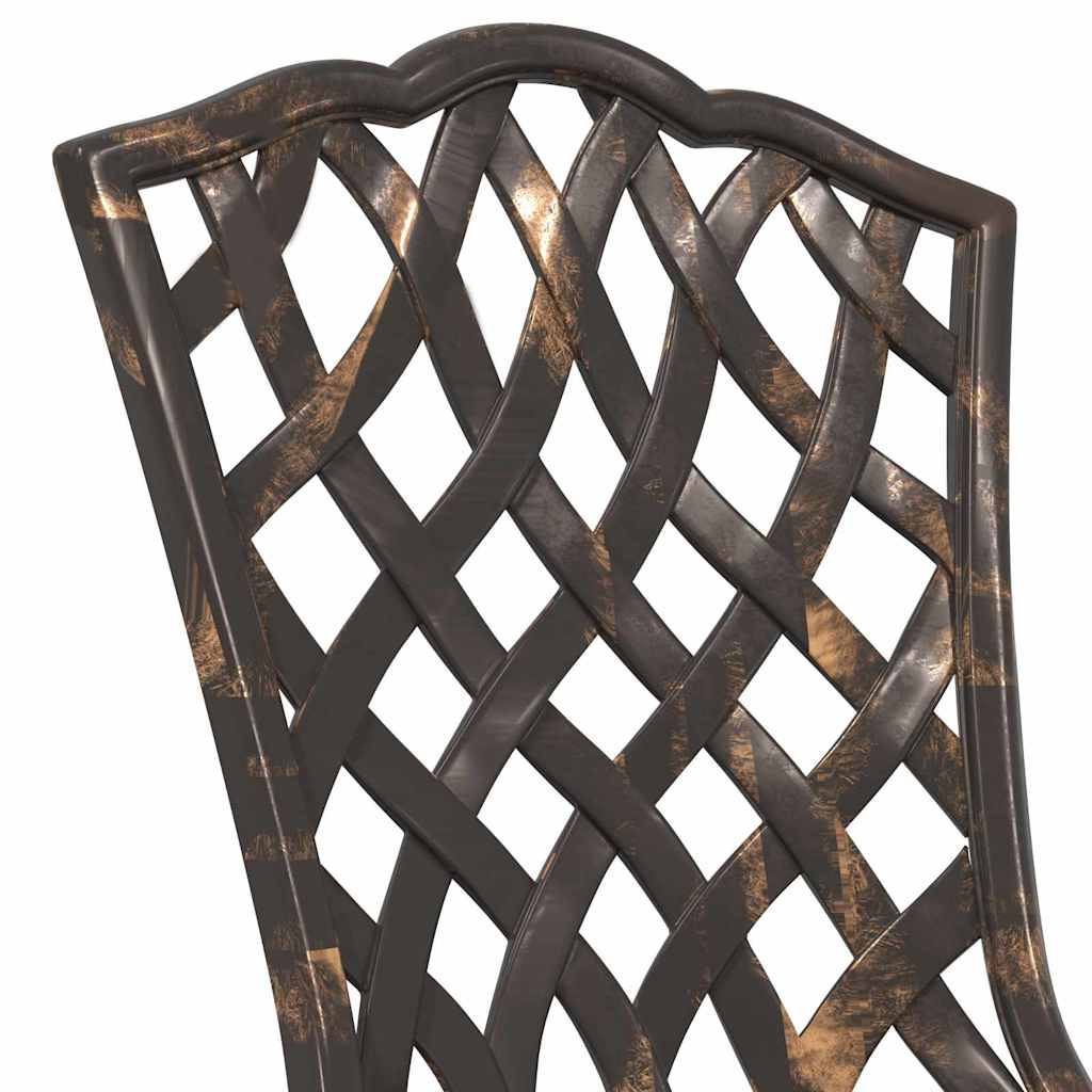 vidaXL Tuinstoel 2 pcs Brons 39 x 40 x 87cm Aluminium