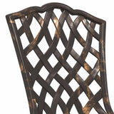 vidaXL Tuinstoel 2 pcs Brons 39 x 40 x 87cm Aluminium