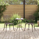 vidaXL Garden Chair 2 pcs Bronze 53 x 51 x 88.5cm Aluminium
