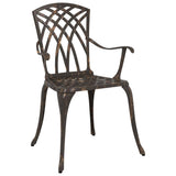 vidaXL Garden Chair 2 pcs Bronze 53 x 51 x 88.5cm Aluminium