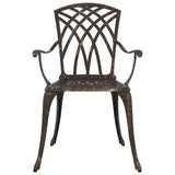 vidaXL Garden Chair 2 pcs Bronze 53 x 51 x 88.5cm Aluminium
