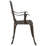 vidaXL Garden Chair 2 pcs Bronze 53 x 51 x 88.5cm Aluminium