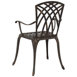 vidaXL Garden Chair 2 pcs Bronze 53 x 51 x 88.5cm Aluminium