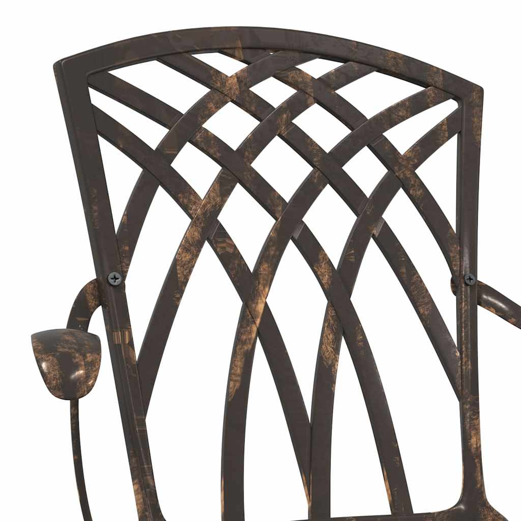 vidaXL Garden Chair 2 pcs Bronze 53 x 51 x 88.5cm Aluminium
