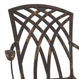 vidaXL Garden Chair 2 pcs Bronze 53 x 51 x 88.5cm Aluminium