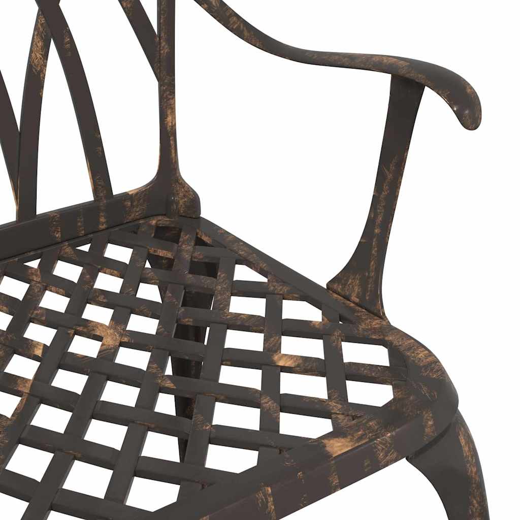 vidaXL Garden Chair 2 pcs Bronze 53 x 51 x 88.5cm Aluminium