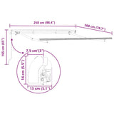 vidaXL Zonnescherm Frame Wit 2,5 x 2 m Metaal