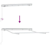 vidaXL Zonnescherm Frame Wit 2,5 x 2 m Metaal