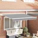 vidaXL Zonnescherm Frame Wit 2,5 x 2 m Metaal