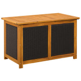 vidaXL Tuinopslagdoos 185 L Massief Acacia Hout 60 x 50 x 56 cm Zwart