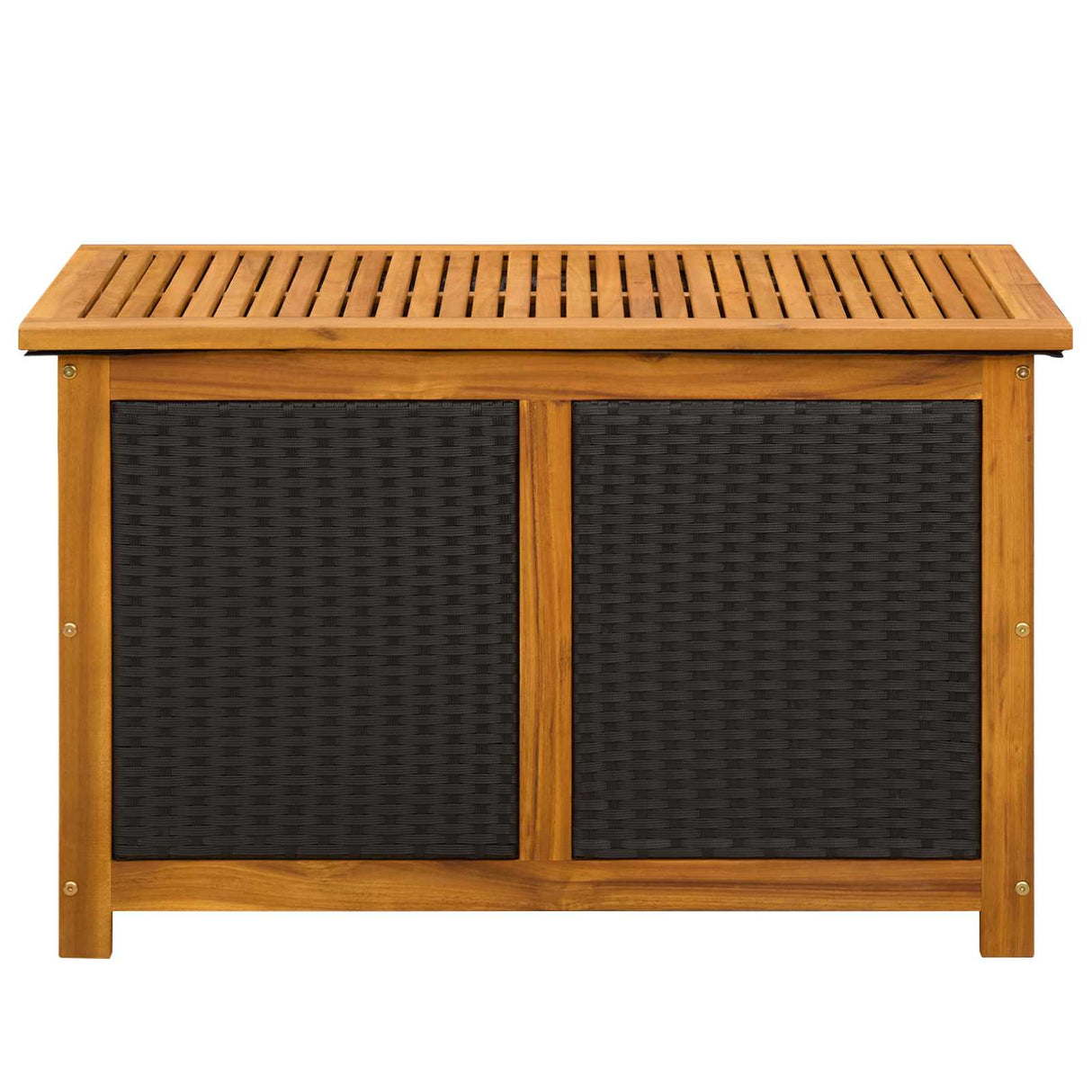 vidaXL Tuinopslagdoos 185 L Massief Acacia Hout 60 x 50 x 56 cm Zwart