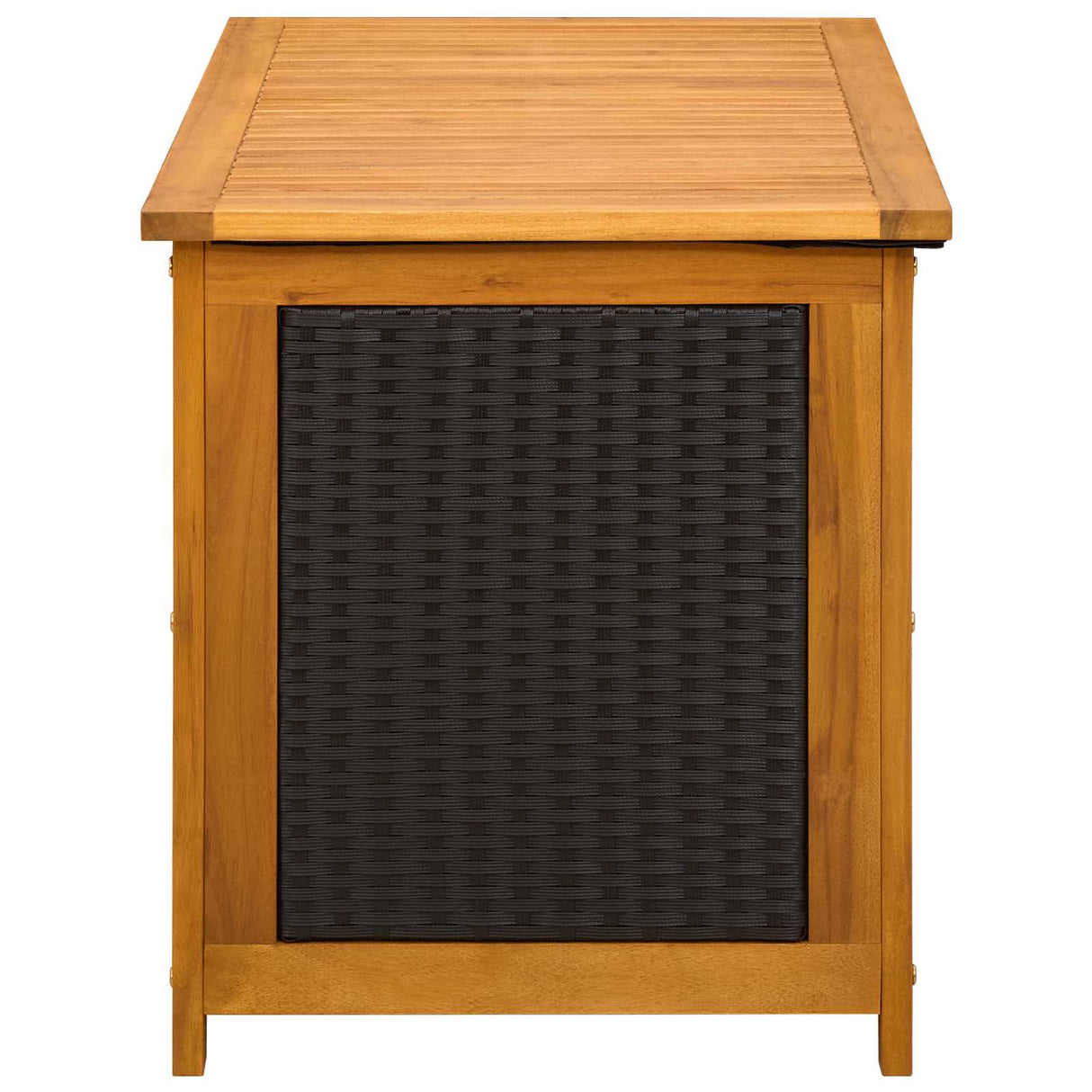 vidaXL Tuinopslagdoos 185 L Massief Acacia Hout 60 x 50 x 56 cm Zwart