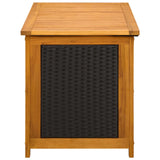vidaXL Tuinopslagdoos 185 L Massief Acacia Hout 60 x 50 x 56 cm Zwart