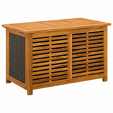 vidaXL Tuinopslagdoos 185 L Massief Acacia Hout 60 x 50 x 56 cm Zwart