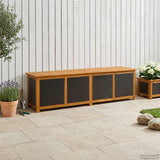 vidaXL Tuinopslagdoos 185 L Massief Acacia Hout 60 x 50 x 56 cm Zwart