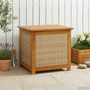 vidaXL Tuinopslagdoos 185 L Massief Acacia Hout 60 x 50 x 56 cm Zwart