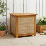 vidaXL Tuinopslagdoos 185 L Massief Acacia Hout 60 x 50 x 56 cm Zwart