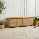 vidaXL Tuinopslagdoos 185 L Massief Acacia Hout 60 x 50 x 56 cm Zwart