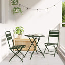 vidaXL Tuinstoel Die Opgevouwen Kan Worden 2 pcs Groen 42 x 52 x 82cm
