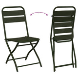 vidaXL Tuinstoel Die Opgevouwen Kan Worden 2 pcs Groen 42 x 52 x 82cm