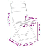 vidaXL Tuinstoel Die Opgevouwen Kan Worden 2 pcs Groen 42 x 52 x 82cm