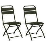 vidaXL Tuinstoel Die Opgevouwen Kan Worden 2 pcs Groen 42 x 52 x 82cm