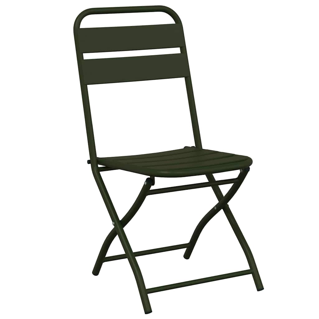 vidaXL Tuinstoel Die Opgevouwen Kan Worden 2 pcs Groen 42 x 52 x 82cm