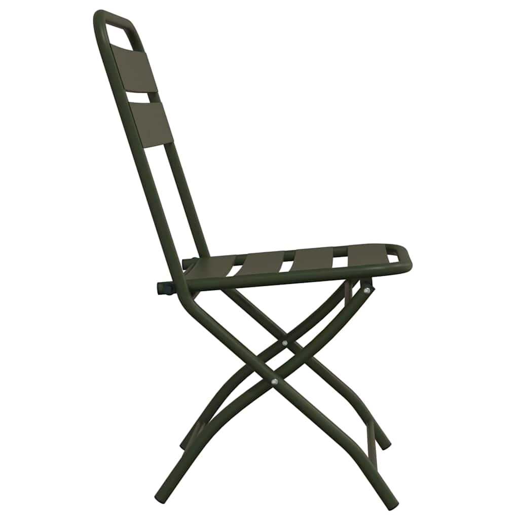 vidaXL Tuinstoel Die Opgevouwen Kan Worden 2 pcs Groen 42 x 52 x 82cm