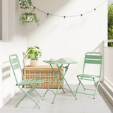 vidaXL Tuinstoel Die Opgevouwen Kan Worden 2 pcs Groen 42 x 52 x 82cm