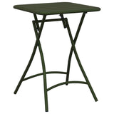 vidaXL Bistrotafel Donkergroen 55 x 55 x 72,5 cm Poedergecoat staal