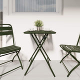 vidaXL Bistrotafel Donkergroen 55 x 55 x 72,5 cm Poedergecoat staal
