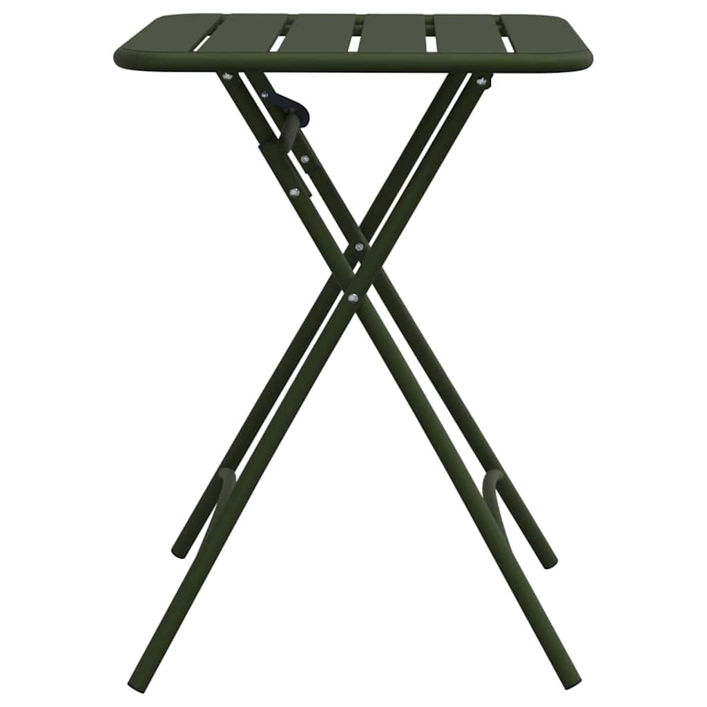 vidaXL Bistrotafel Donkergroen 55 x 55 x 72,5 cm Poedergecoat staal