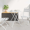 vidaXL Bistrotafel Donkergroen 55 x 55 x 72,5 cm Poedergecoat staal