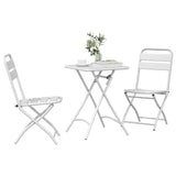 vidaXL Bistroset 3 pcs Groen Staal