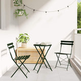 vidaXL Tuinstoel Die Opgevouwen Kan Worden 2 pcs Groen 42 x 46 x 82cm