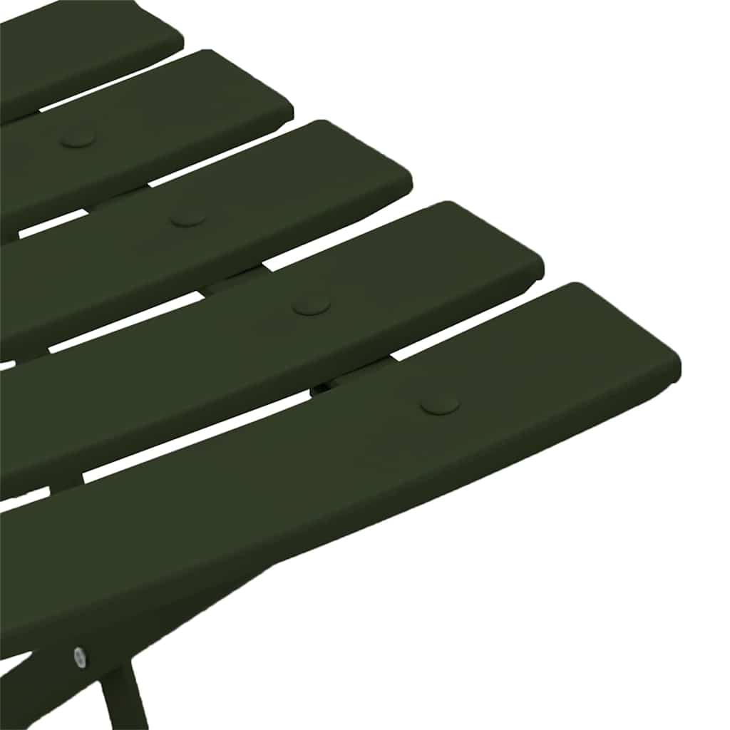 vidaXL Tuinstoel Die Opgevouwen Kan Worden 2 pcs Groen 42 x 46 x 82cm