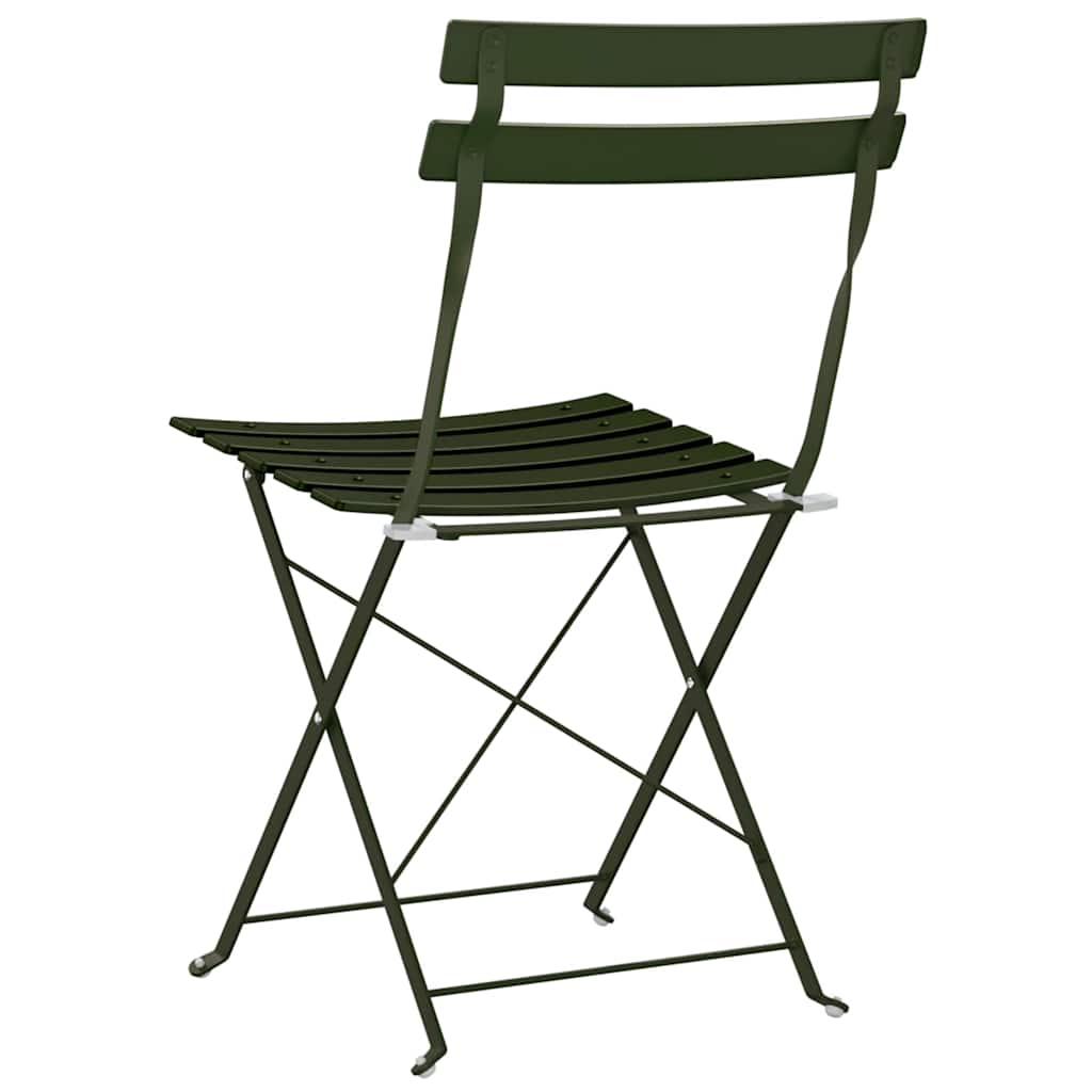 vidaXL Tuinstoel Die Opgevouwen Kan Worden 2 pcs Groen 42 x 46 x 82cm
