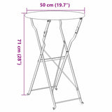 vidaXL Bistrotafel Donkergroen Ø 50 x 71 cm Poedergecoat staal
